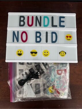 LED Marquee Lightbox Sign with Emoji Letters - Multicolor
